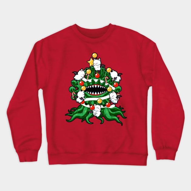 Bad Xmas tree Crewneck Sweatshirt by Pixeleyebat